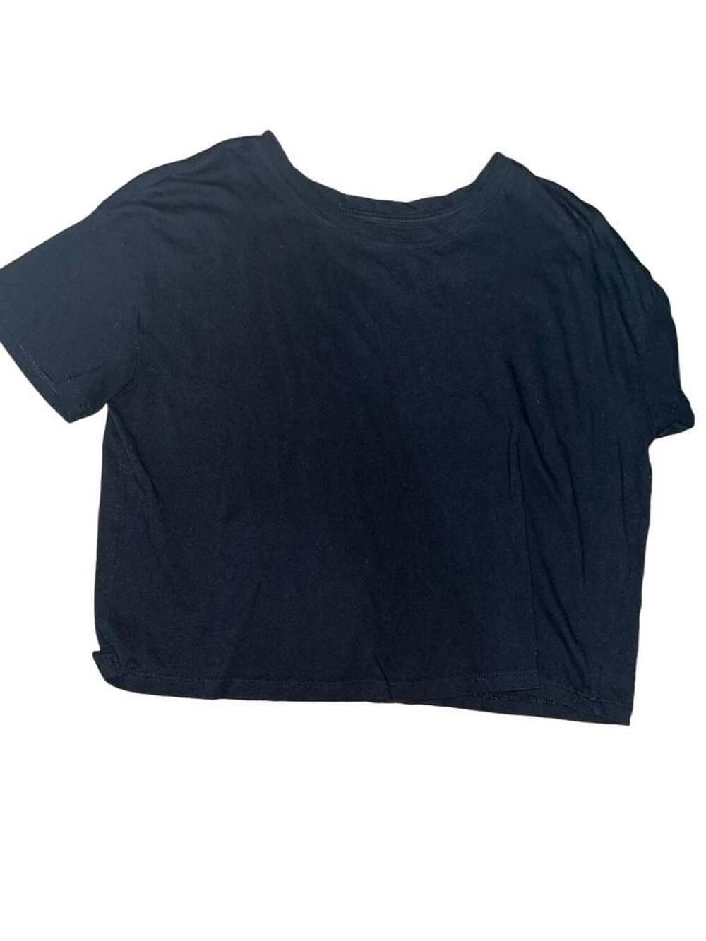 Old Navy Women's Black Crop Tee Short Sleeve Top Size M